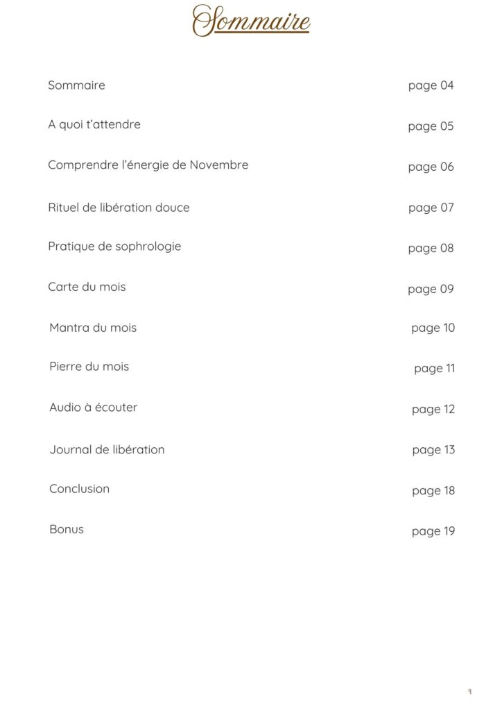 E book novembre 2025 sommaire